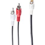 shiverpeaks BASIC-S Audiokabel, Cinchkupplung - 2 x Cinchstecker, 0,2 m, mono, im Polybeutel mit Euro- (BS40052)