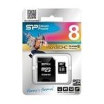SiliconPower 8GB microSDHC CL10 - Speicherkarte (SP008GBSTH010V10-SP)