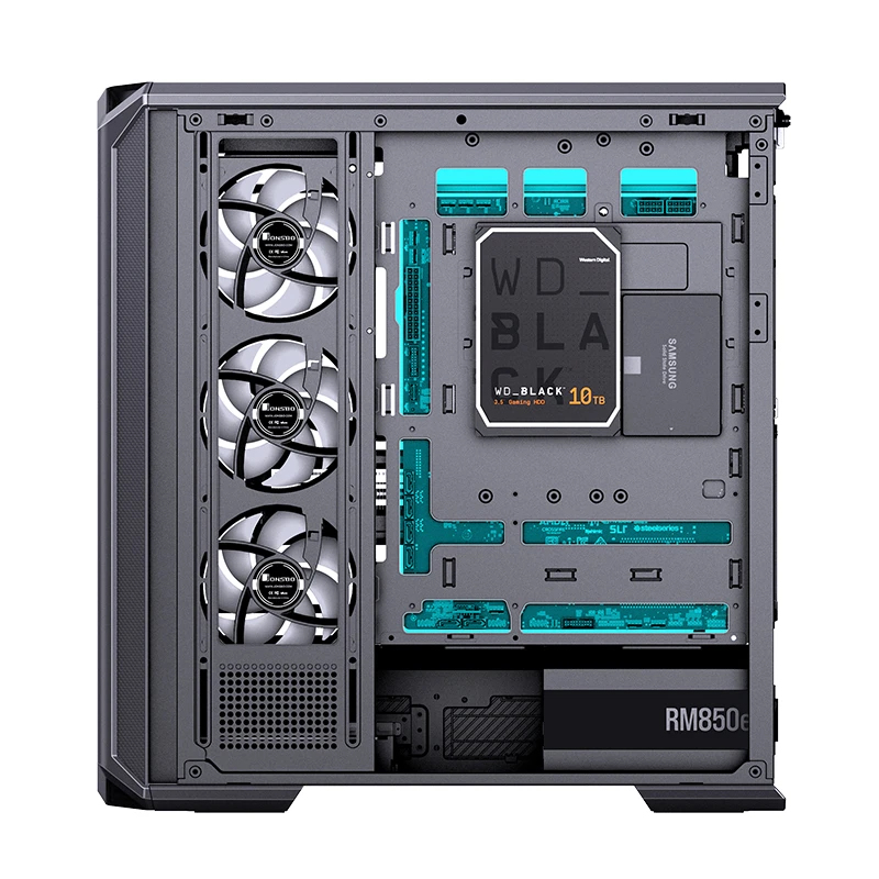 Jonsbo D400 Midi Tower ATX Tempered Glass Schwarz