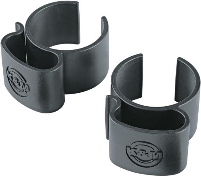 KOENIG & MEYER Kunststoff-Kabelklemmen für Boxen- und Leuchtenstative (für Rohr-Ø 35-42 mm | 2 Stück) - in schwarz (21406-000-55)