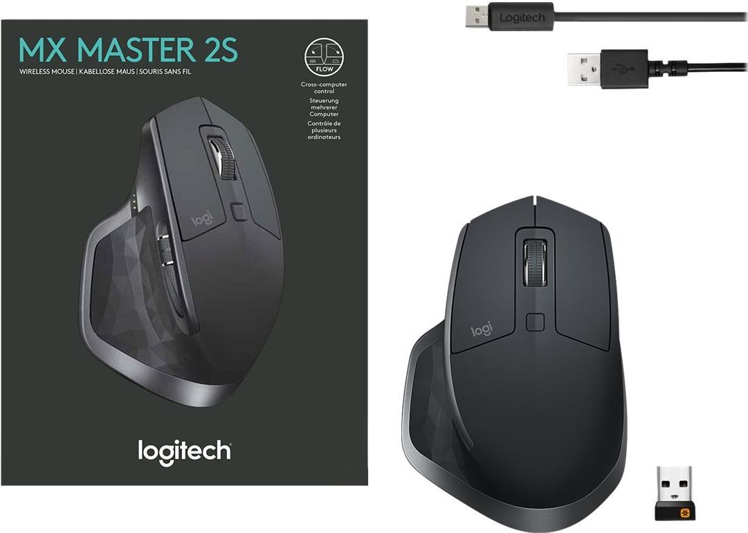 Logitech MX Master 2S kabellose Maus 4000 DPI rechts Graphite