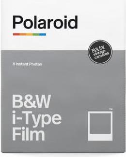 Polaroid i-Type B&W Film - Brillant - weiß - 88 x 107 mm 8 Blatt Fotopapier (006001)