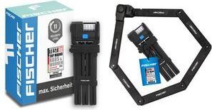 FISCHER Falt-Fahrradschloss PROTEC PLUS+ FN110 aus stabilem Material, mit Soft-Material überzogen, - 1 Stück (50728)