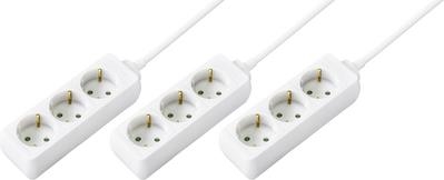 Sygonix 3xSY-4890976 Steckdosenleiste 3fach Weiß Schutzkontakt 1 Set (3xSY-4890976)