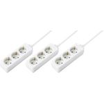 Sygonix 3xSY-4890976 Steckdosenleiste 3fach Weiß Schutzkontakt 1 Set (3xSY-4890976)