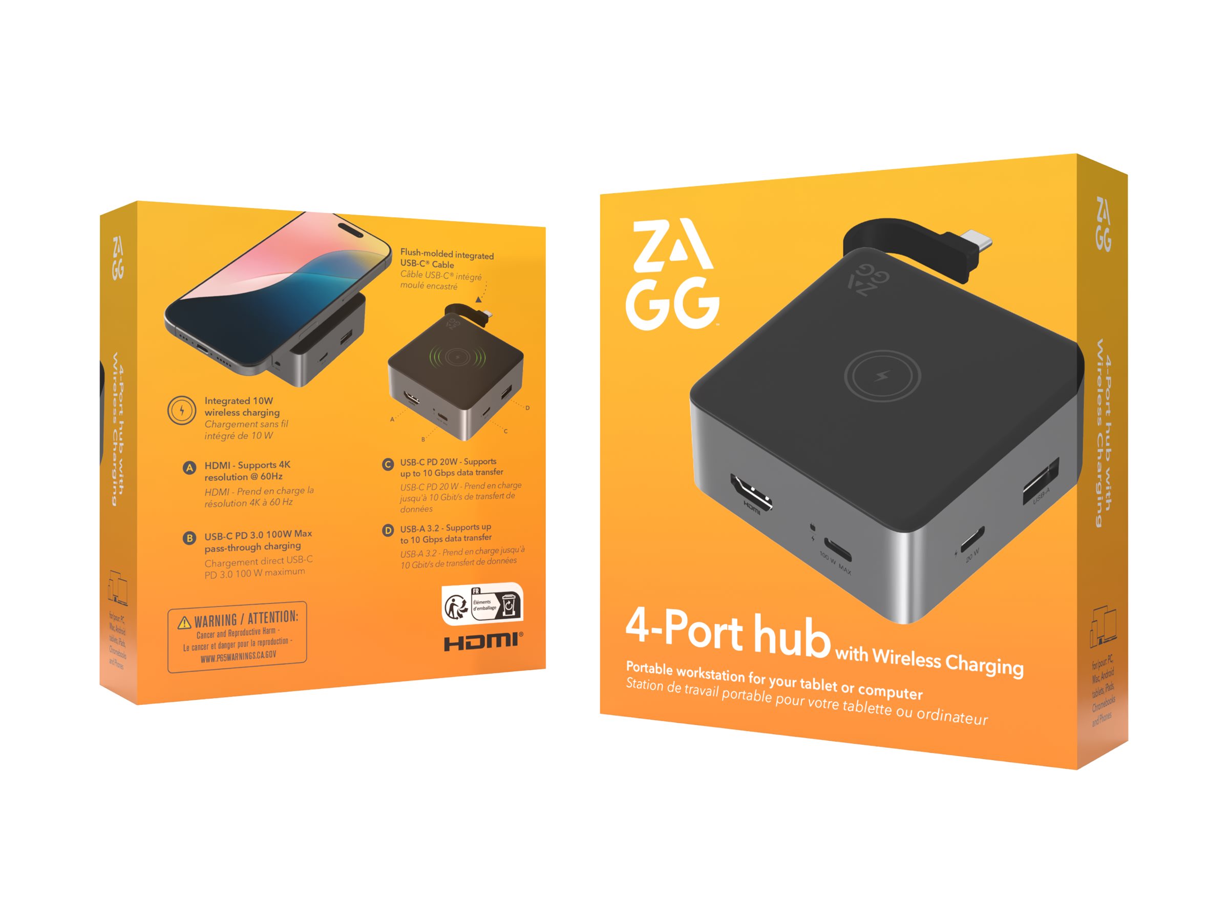ZAGG Dockingstation USB-C HDMI Schwarz, Grau