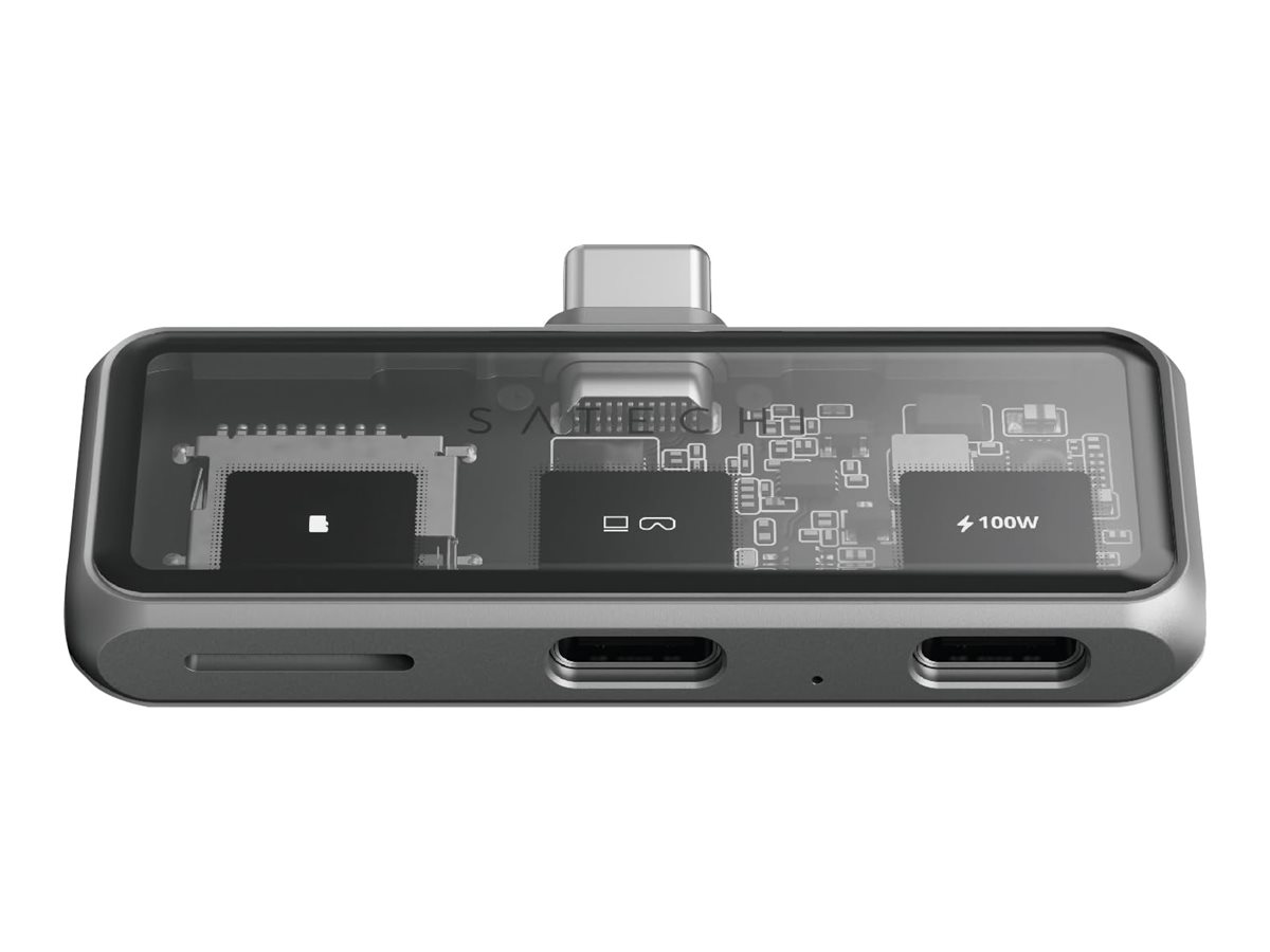 Satechi Mobile XR Hub USB-C Dockingstation mit MicroSD-Kartenleser 100 W PD Space-grau