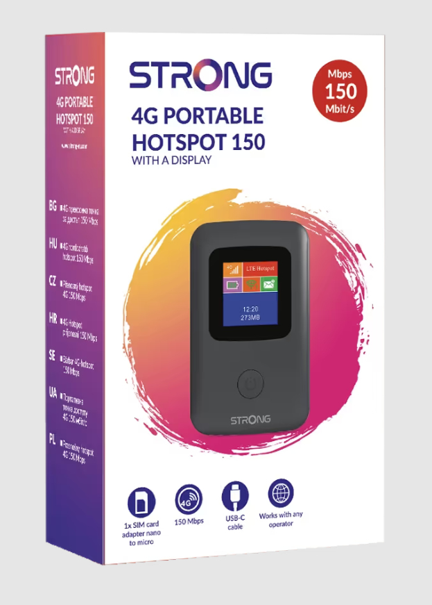 Strong Mobiler 4G Router 4GMIFI150CD 150 Mbps WLAN 802.11n USB-C Schwarz