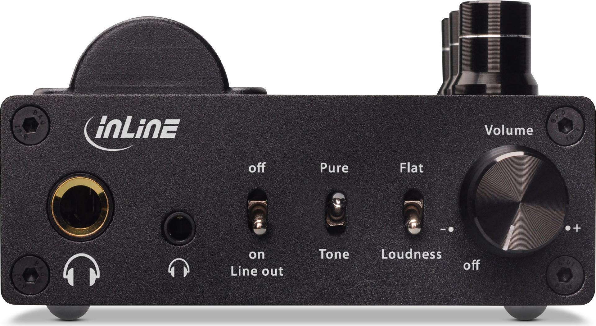 InLine AmpUSB-EQ DAC-Kopfhörerverstärker Schwarz