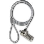 Hama Laptopschloss Light, Zahlenschloss 4-stellig, Carbonstahl, Silber (00126819)