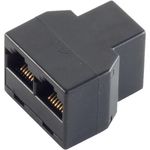 shiverpeaks ®-BASIC-S--Western-Kupplung 6/6 auf 2 Western-Kupplung 6/6, Telefon-Kabelverbinder (BS71225-6)