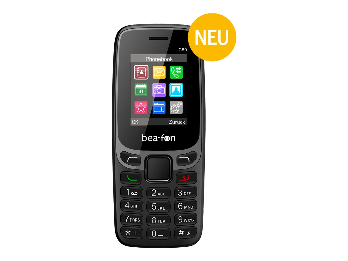 Bea-fon Classic Line C80 Feature Phone Dual-SIM 1,77" Schwarz