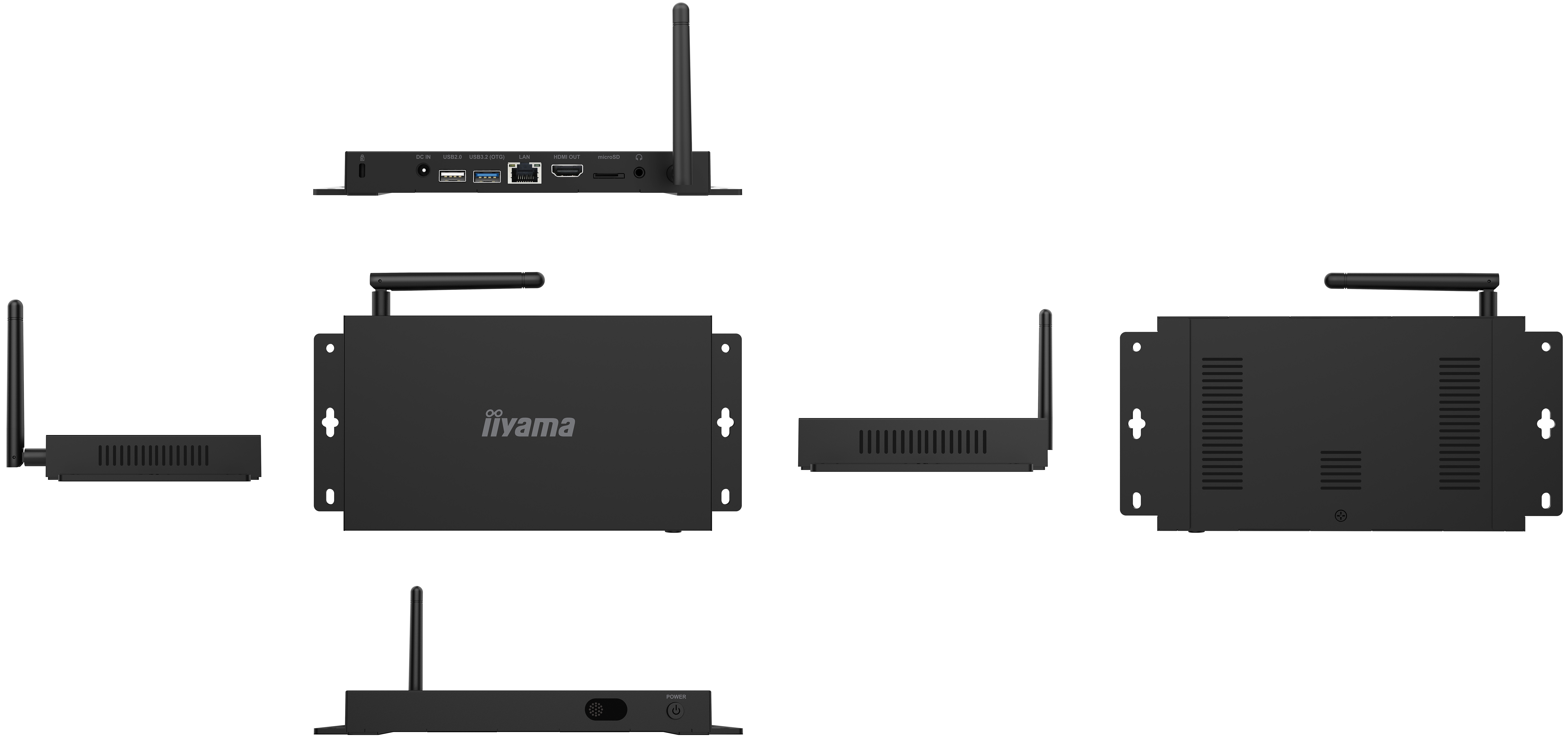 Iiyama IISIGNAGEBOX-1 Digital Signage-Player 4K UHD 4 GB RAM 32 GB Schwarz