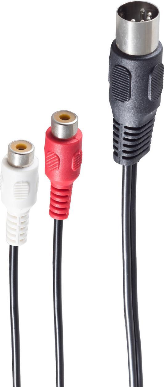 shiverpeaks BS10201 Audio-Kabel 0,2 m DIN (5-pin) 2 x RCA Schwarz (BS10201)
