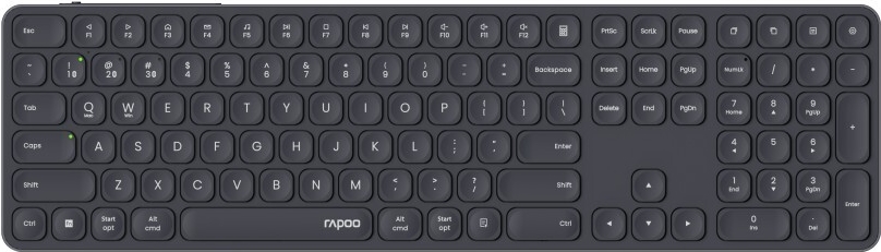 Rapoo Kabellose Multimodus-Tastatur E9810M QWERTZ dunkelgrau (12664)