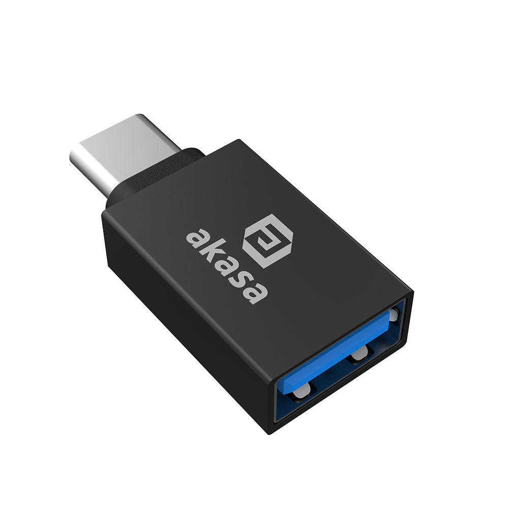 Akasa AK-CBUB62-KT02 USB Type-C auf USB Type-A Adapter 10 Gbit/s Schwarz