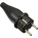 as - Schwabe 60412 Schutzkontaktstecker Vollgummi 230 V Schwarz IP44 (60412)