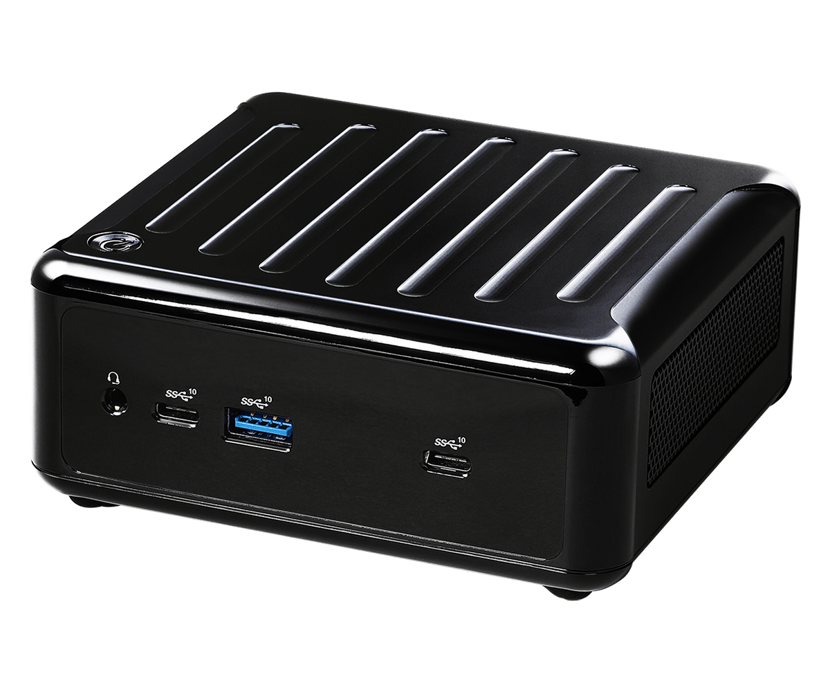 ASRock Industrial NUC BOX-J6412 Barebone Intel Celeron J6412 2 GHz Schwarz