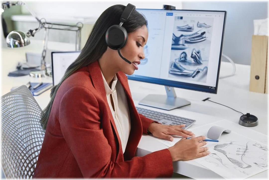 Jabra Evolve2 75 On-Ear Headset Bluetooth ANC USB-A Schwarz