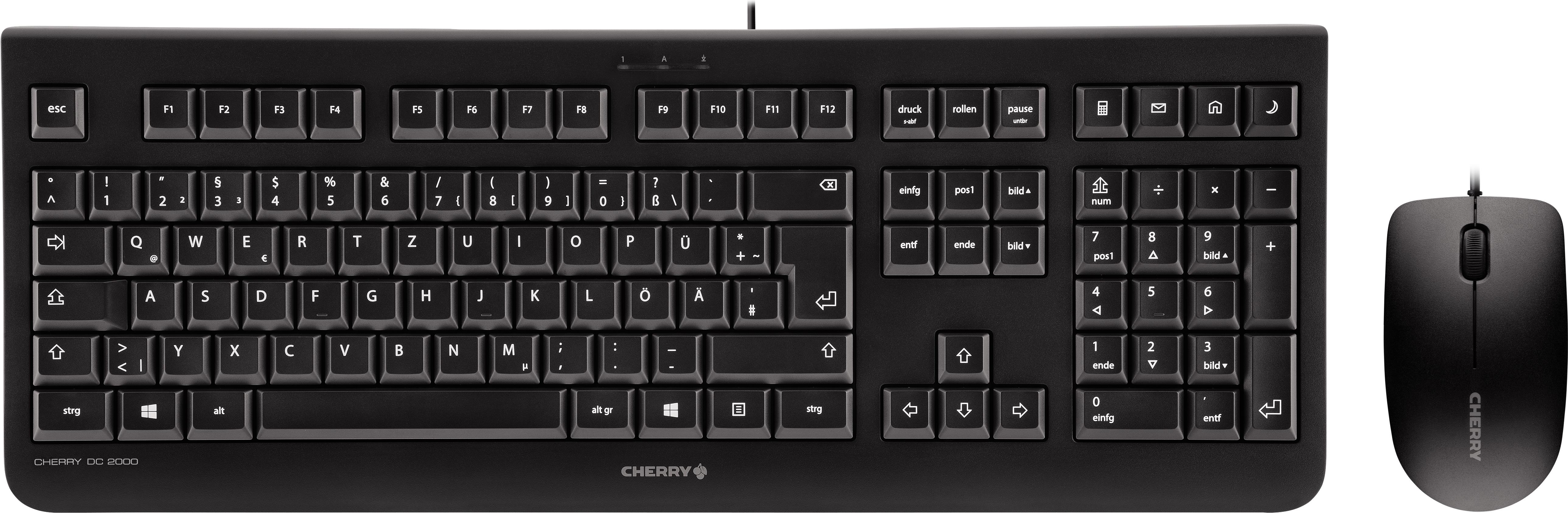 CHERRY DC 2000 - Tastatur-und-Maus-Set - USB - Französisch - Schwarz