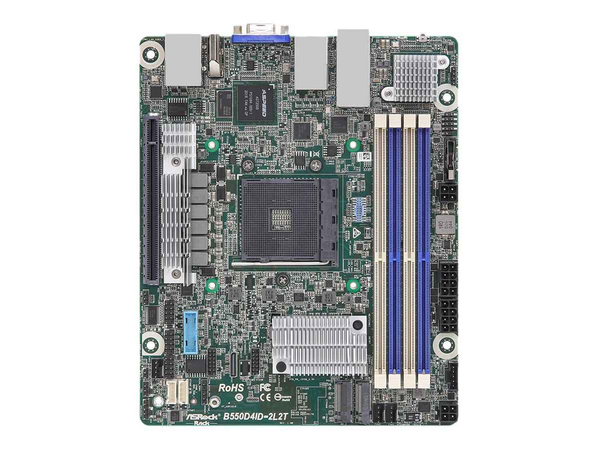 ASRock Rack B550D4ID-2L2T Motherboard AMD B550 Socket AM4 Mini-ITX Grün