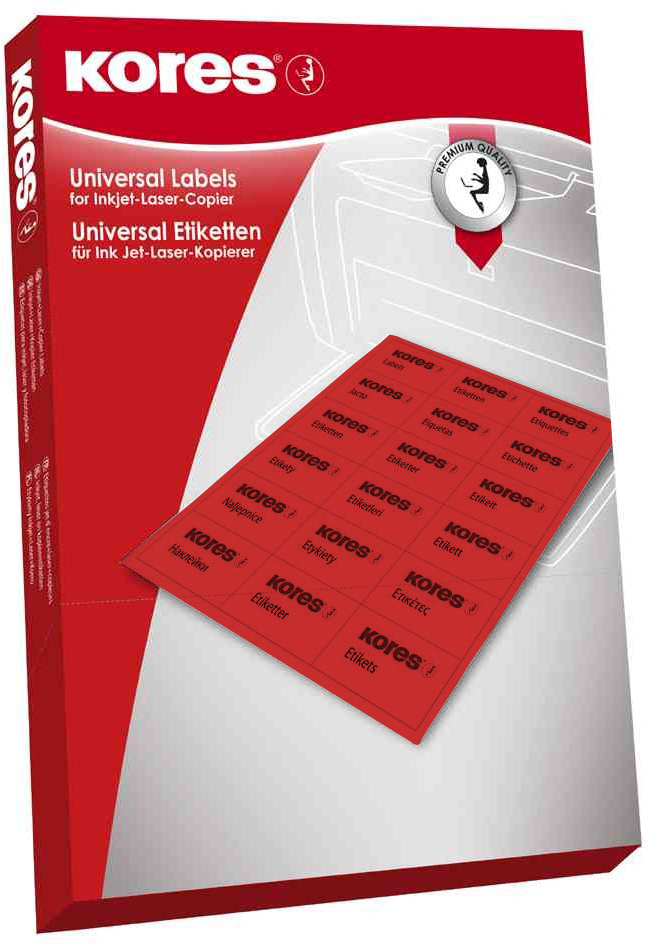 RADEX Universal-Etiketten E210297R A4 210 x 297 mm Rot