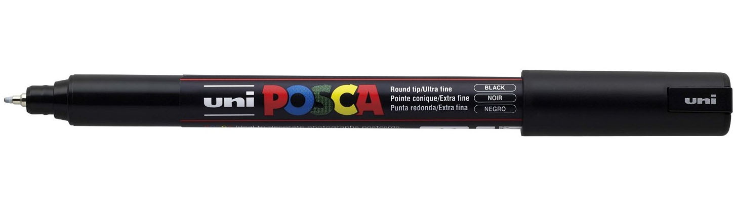 uni-ball POSCA PC-1MR Lack-Marker 0,7 mm Schwarz