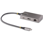 StarTech.com USB-C Multiport Adapter, 4K 60Hz HDMI w/HDR, 2-Port 5Gbps USB 3.0 Hub, 100W Power Delivery Pass-Through, GbE, USB Type C Mini Docking Station, Works with Chromebook certified (103B-USBC-MULTIPORT)