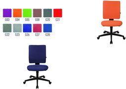 Topstar Bürodrehstuhl "Lightstar 25,40cm (10"), Stoff, orange stufenlose Sitzhöhenverstellung, mittelhohe quadratische (LS1000 G04)