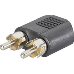 SpeaKa Professional SP-7869756 Kabelschnittstellen-/Gender-Adapter 2 x RCA 3,5 mm Schwarz (SP-7869756)