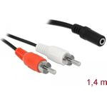 DeLOCK Audiokabel RCA (M) bis Stereo Mini-Klinkenstecker (W) (85808)
