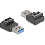 Delock Adapter USB 10 Gbps Typ-A Stecker zu Typ-E Key A Buchse schwarz (67236)