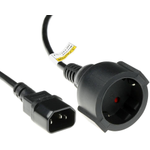 ACT AK5219 Stromkabel Schwarz 0,6 m C14-Koppler Netzstecker Typ F (AK5219)