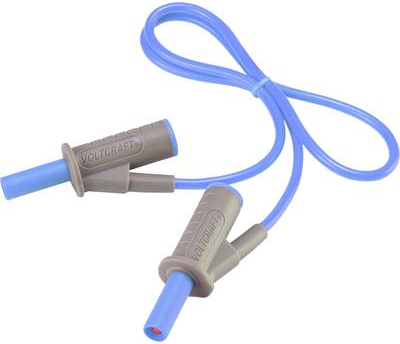 VOLTCRAFT Hochflexible Sicherheits-Messleitung [Lamellenstecker 4 mm - Lamellenstecker 4 mm] 0.5 m Blau MSB-501 10 A (VC-8063410)