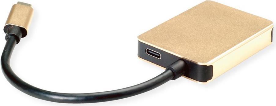 ROLINE 12.02.1120 Notebook-Dockingstation & Portreplikator Verkabelt USB 3.2 Gen 1 (3.1 Gen 1) Type-C Gold (12.02.1120)