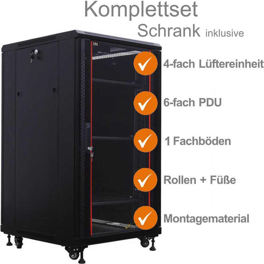IT-BUDGET 19"-Netzwerkschrank SRK (99ITB19SRK1868GSM)