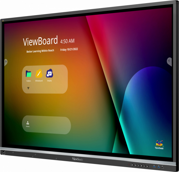 ViewSonic ViewBoard 140 cm 139,70cm (55") Diagonalklasse LCD-Display mit LED-Hintergrundbeleuchtung interaktiv Touchscreen Multi-Touch / optionaler Slot-in-PC 4K UHD 2160p 3840 x 2160 direkt beleuchtete LED (IFP5550-5)