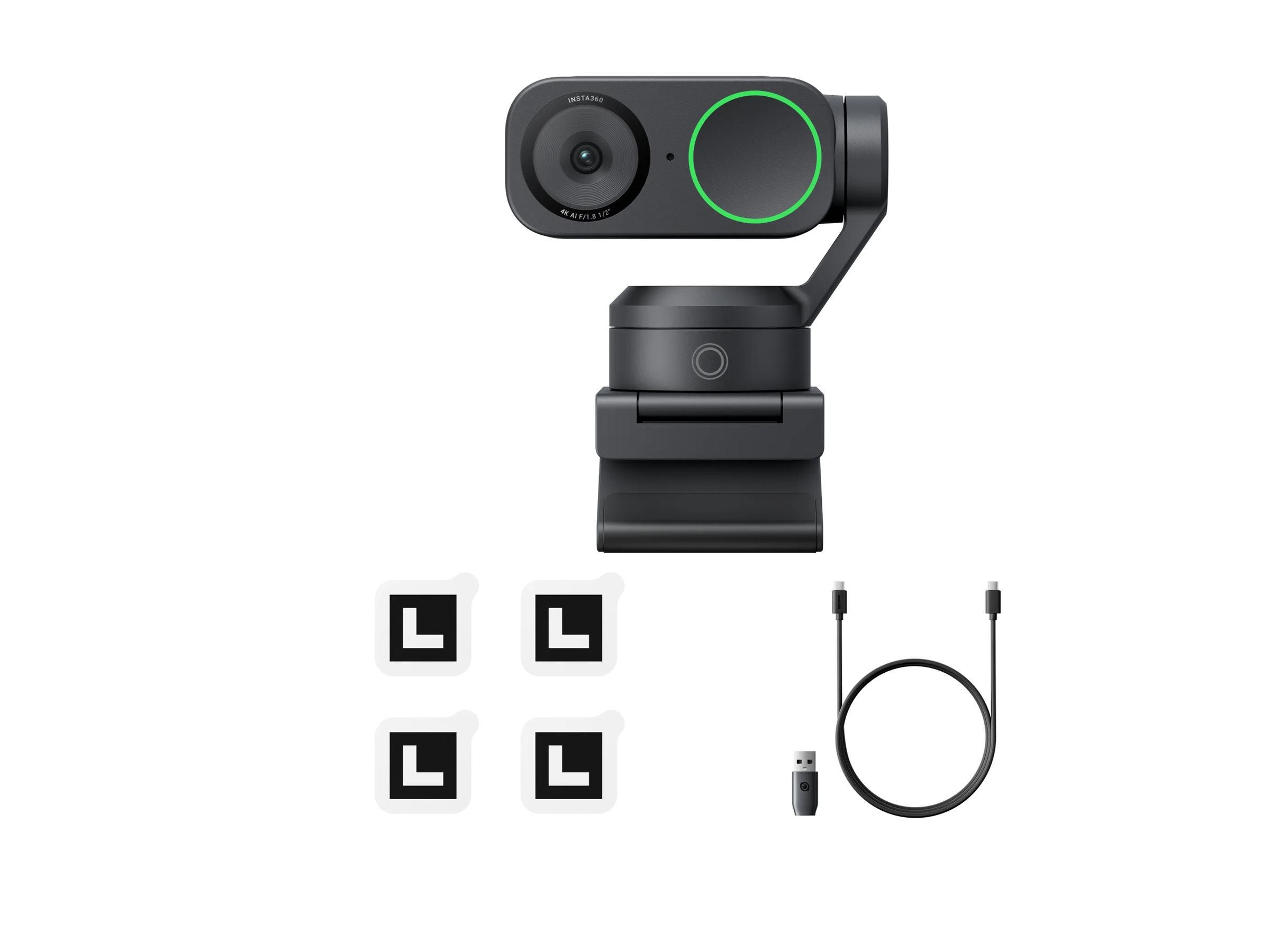 Insta360 Link 2 4K Webcam Schwarz