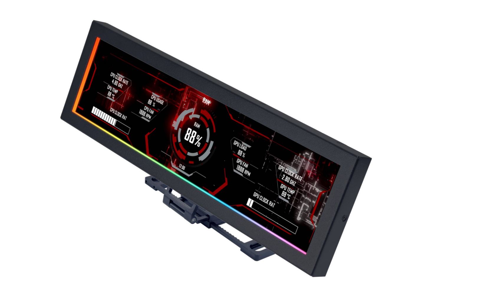 Lian Li SM088X 8.8 Zoll Universal Screen Display schwarz für PC-Gehäuse