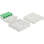 Delock LWL Anschlussdose für Hutschiene 4 x SC Simplex oder LC Duplex (85921)