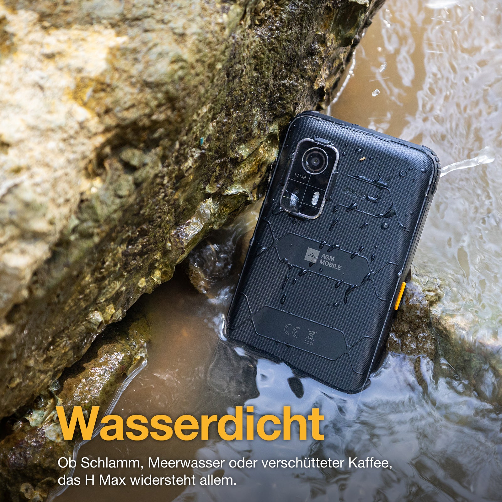 AGM H Max 4G Outdoor-Smartphone 6,56" 4 GB RAM 128 GB 10000 mAh Schwarz