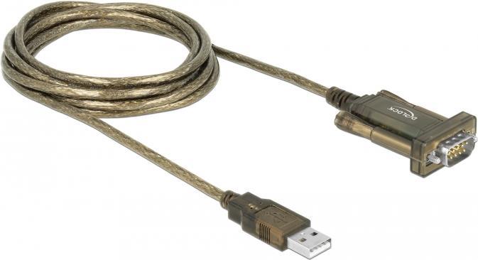 DELOCK Adapter USB 2.0 Typ-A > 1 x Seriell DB9 RS-232