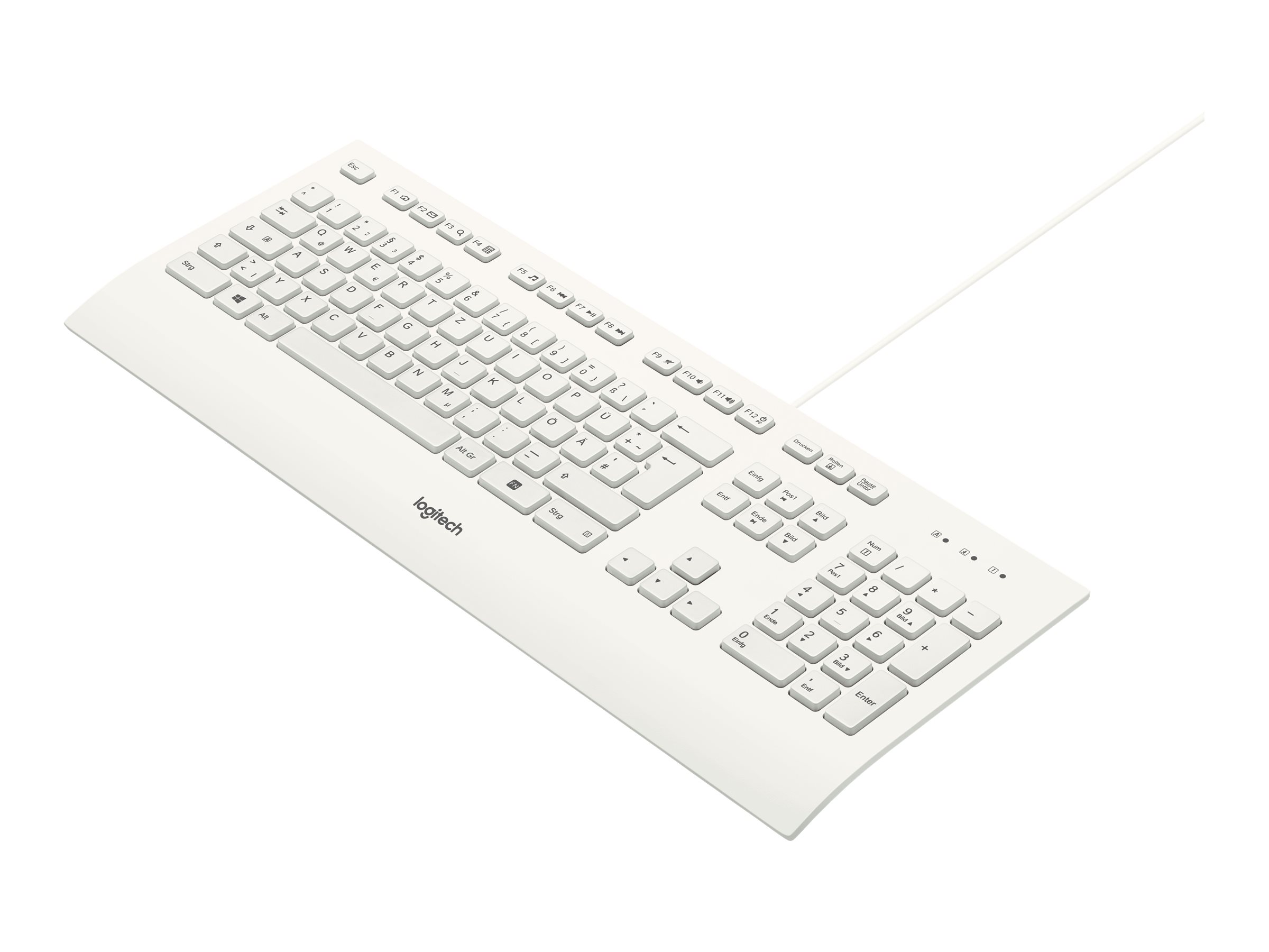 Logitech K280e Tastatur USB QWERTZ Weiß