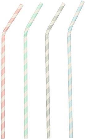 Papstar 88331 Einweg-Trinkhalm 100 Stück(e) Gemischte Farben (88331)