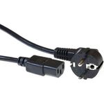 ACT Powercord mains connector CEE7/7 male (angled) - C13 black 5.00 m. Length: 5 m Powercord schuko-c13 bk 5.00m (AK5016)