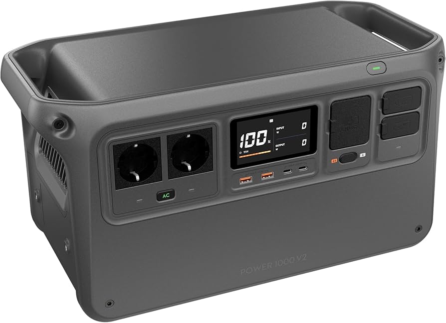 DJI Power 1000 V2 Tragbare Powerstation LiFePO4 1024 Wh 2600 W Schwarz