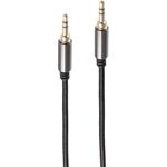 shiverpeaks BS20-30055. Anschluss 1: 3.5mm, Steckverbinder 1 Geschlecht: Männlich, Anschluss 2: 3.5mm, Steckverbinder 2 Geschlecht: Männlich, Beschichtung Steckerkontakte: Gold, AWG Kabelgröße: 28, Kabellänge: 5 m, Produktfarbe: Schwarz (BS20-30055)