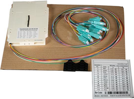 EFB-Elektronik Bestückte Spleißkassette mit farbigen abgesetzten Pigtails SC OS2 Hersteller: EFB Elektronik (53100.211)