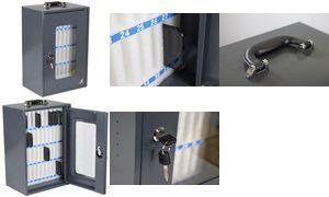 kangaro Smartphone-Schrank, 36 Fächer, dunkelgrau aus hochwertigem Stahl, pulverbeschichtet, Fächer aus - 1 Stück (K-672051)