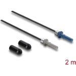 Delock LWL POF Kunststoff Kabel HFBR 4501-4511Z Simplex Stecker zu Simplex Stecker 2 m (91034)